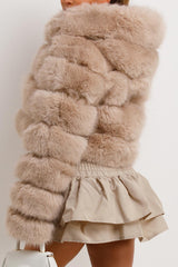 faux fur coat with hood