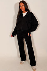 zara double zip hoodie and jogger tracksuit womens lounge set styledup 