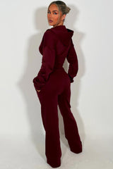 corset cinched waist hoodie and joggers tracksuit co rod set for womens styledup