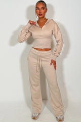 corset cinched waist hoodie and joggers tracksuit co rod set for womens styledup