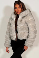 zara womens fur jacket with hood styledup 