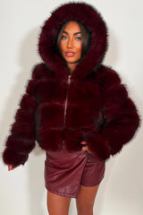 zara fur jacket with hood womens styledup