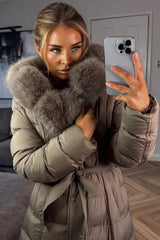 womens padded puffer down coat longline styledup uk