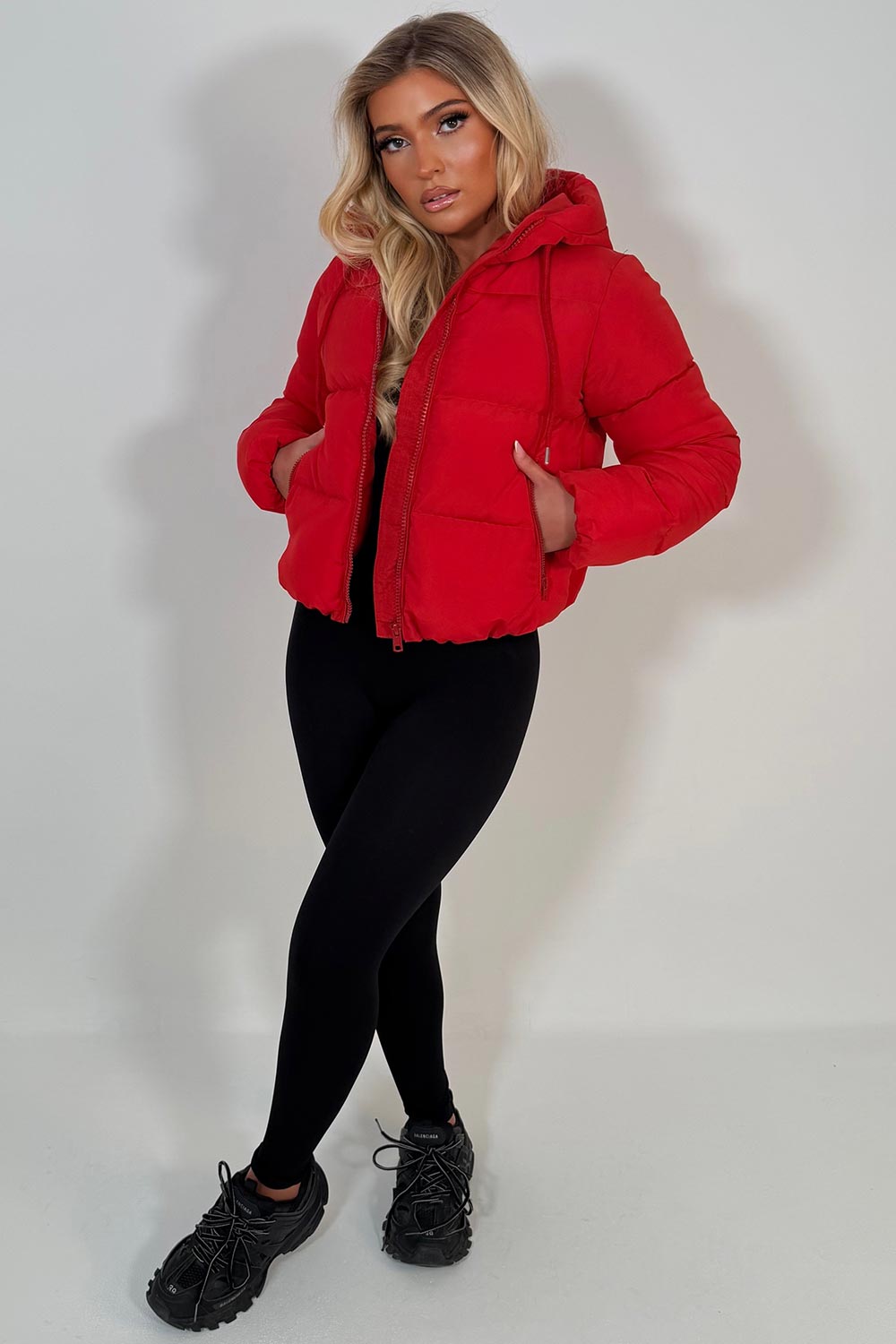 red winter jacket for womens zara uk