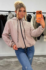 womens stradivarius checked jacket with hood sale styledup uk