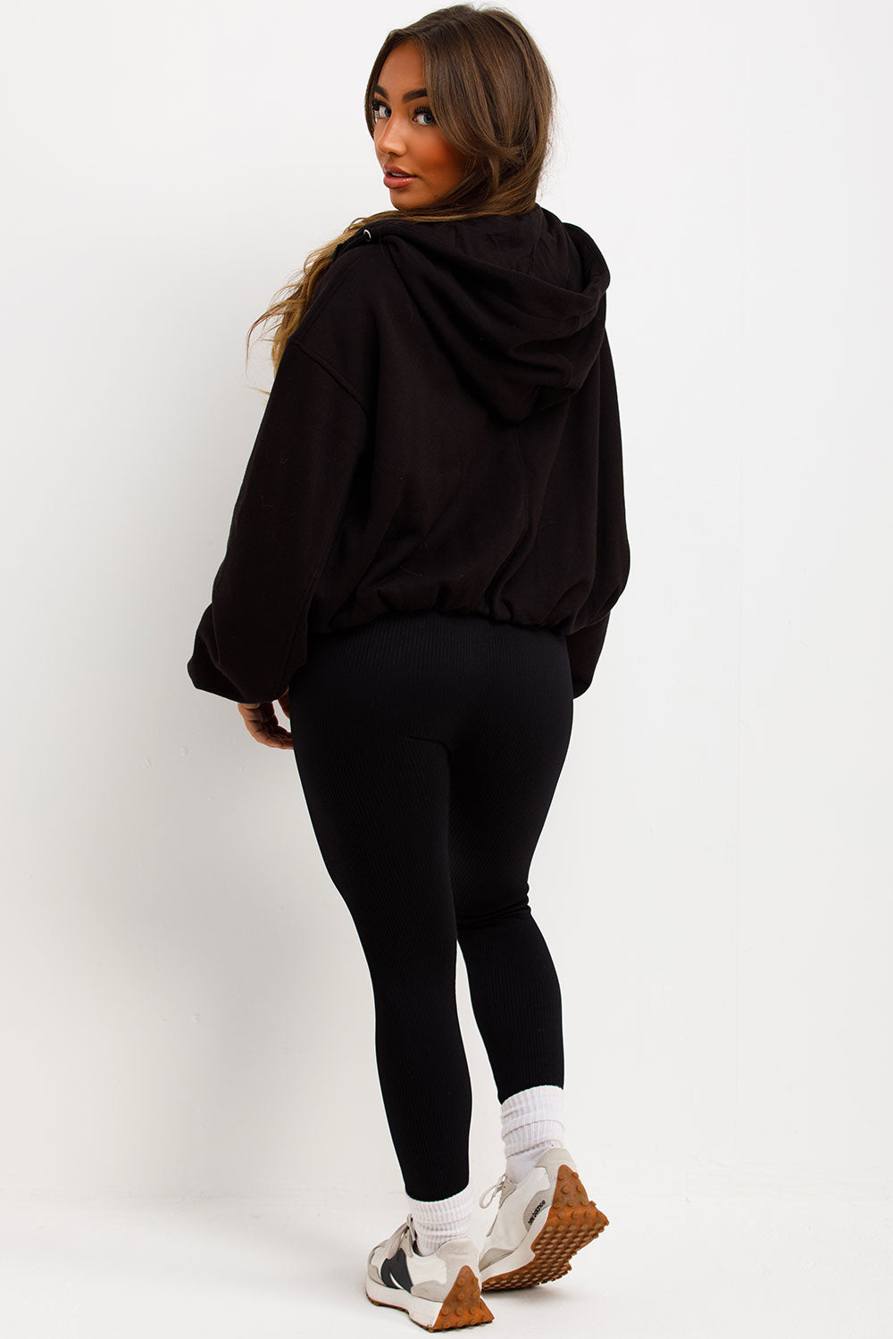 zara hooded jacket with elastic hem styledup uk