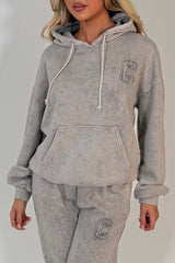 womens zip up sweatshirt and joggers lounge set tracksuit styledup