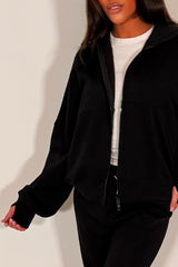 womens zip up hoodie and jogger tracksuit lounge set zara uk sale styledup fashion