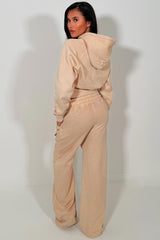 wide leg jodders and crop zip through hoodie co ord tracksuit set styledup 