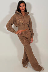 wide leg jodders and crop zip through hoodie co ord tracksuit set styledup 