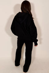 womens zip up hoodie and wide leg jogger tracksuit co ord set oversized double zip and with thumbholes womens streetwear styledup zara womens uk 