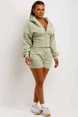 corset hoodie and shorts tracksuit co ord set styledup