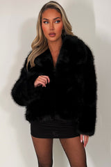 womens faux fur jacket zara uk