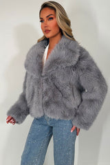 zara womens fur jacket with collars 