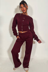 womens button up waist compression tracksuit tiktok styledup