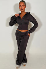 corset cinched waist hoodie and joggers tracksuit co rod set for womens styledup