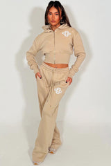 womens joggers and crop corset hoodie tracksuit set two piece couture club womens