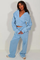 womens joggers and crop corset hoodie everyday tracksuit set styledup fashion uk