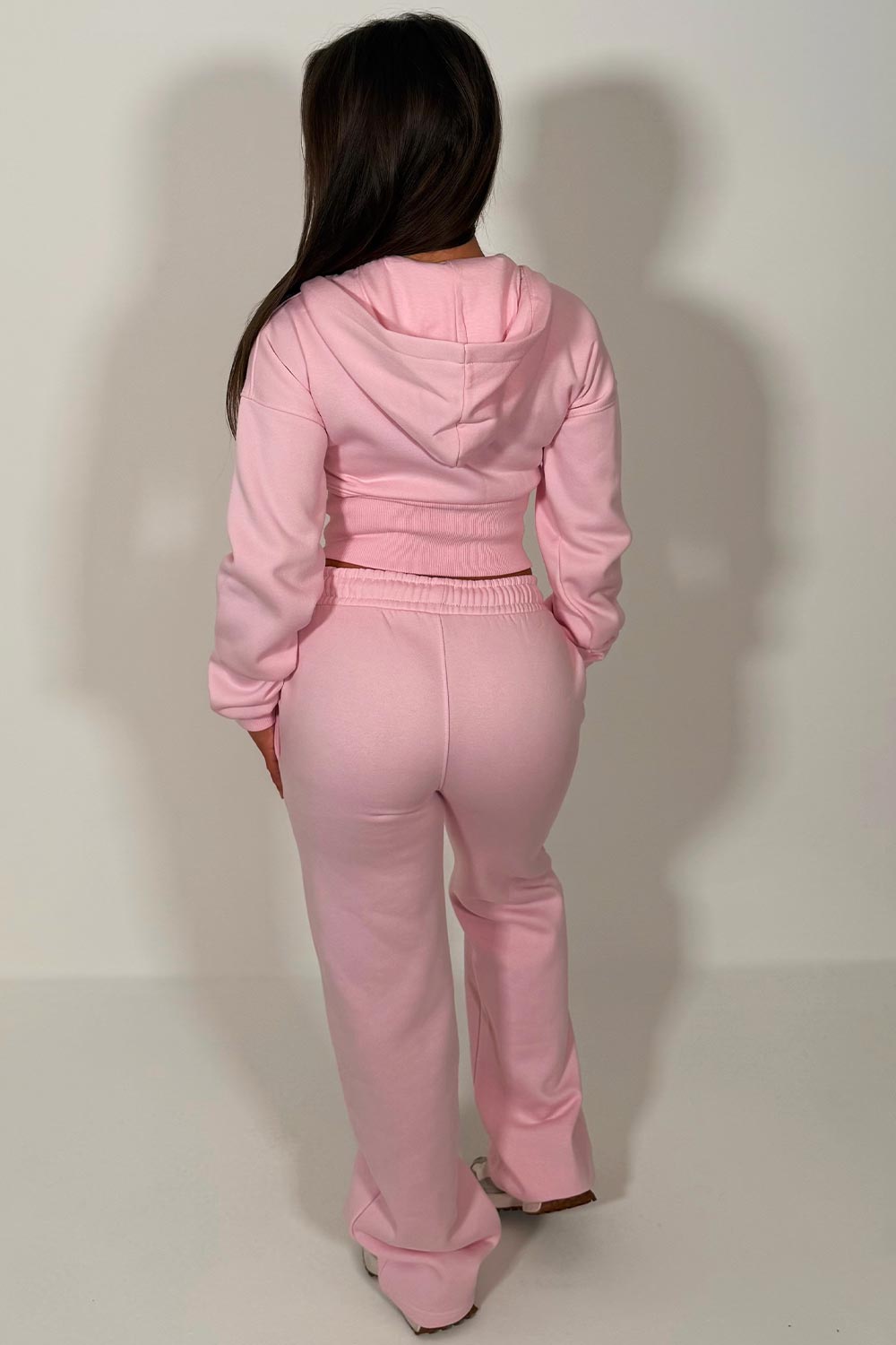 womens crop corset hoodie and joggers tracksuit set airport outfit styledup