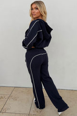 womens joggers and crop hoodie tracksuit set two piece 