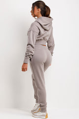 womens crop zip tracksuit co ord