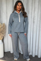 half zip sweatshirt and joggers loungewear co ord set for womens new season outfit