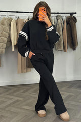 womens long sleeve oversized sweatshirt and wide leg jogger two piece co ord set styledup fashion sale loungewear 