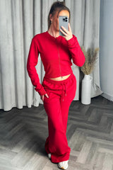 zip up crop sweatshirt and joggers two piece co ord set grey marl airport outfit set styledup fashion