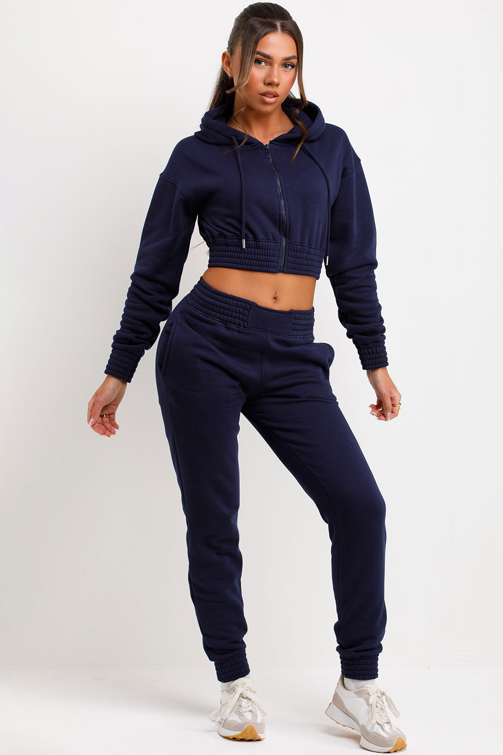 womens crop zip tracksuit co ord