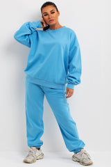 womens oversized sweatshirt and joggers co ord set tracksuit