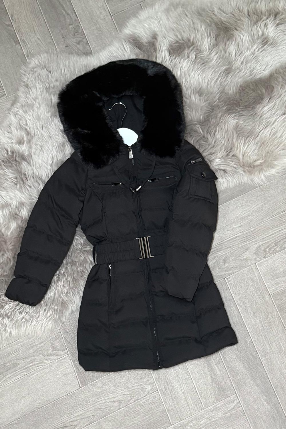 mini me outfits black coat with belt