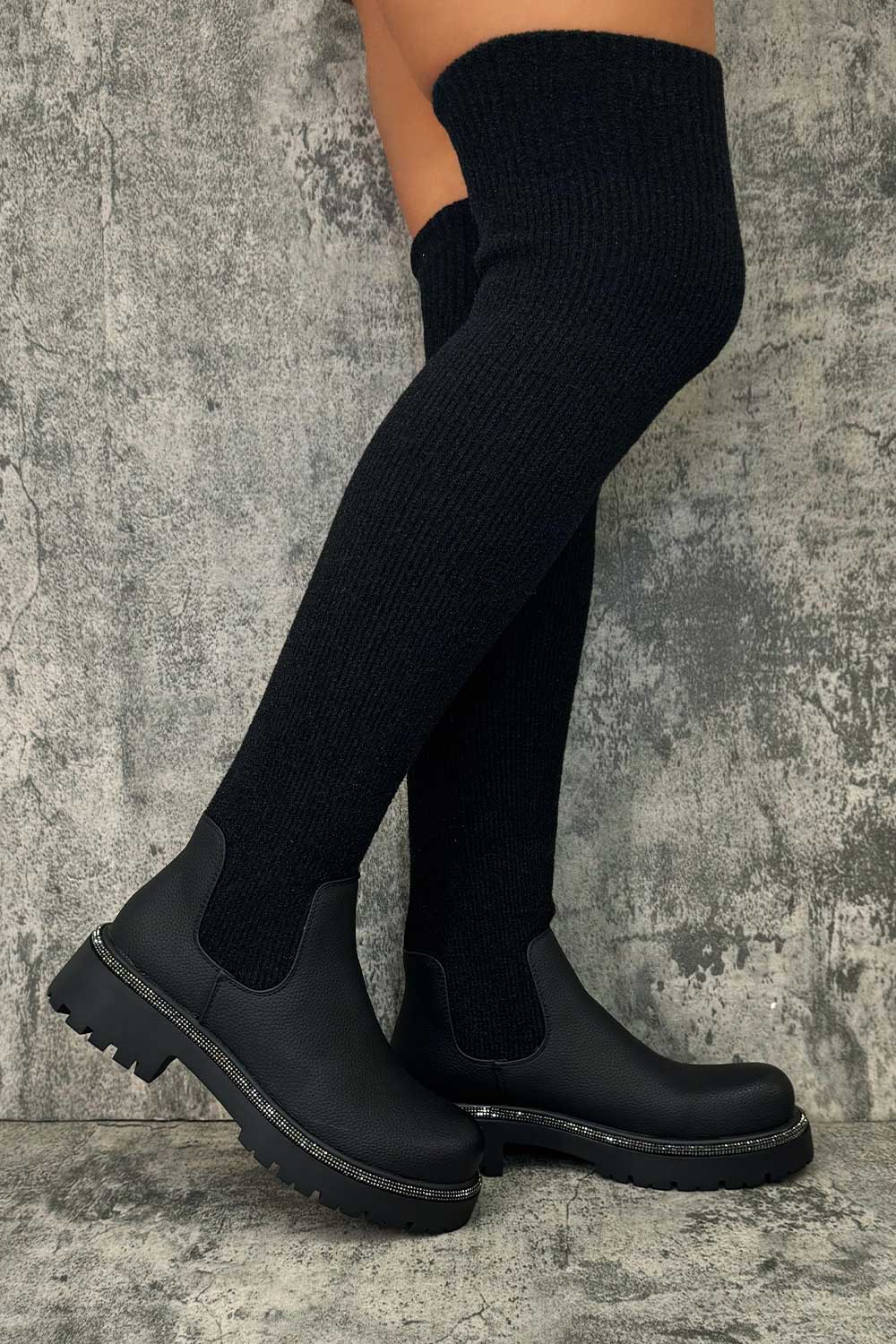 sock boots over the knee womens sale