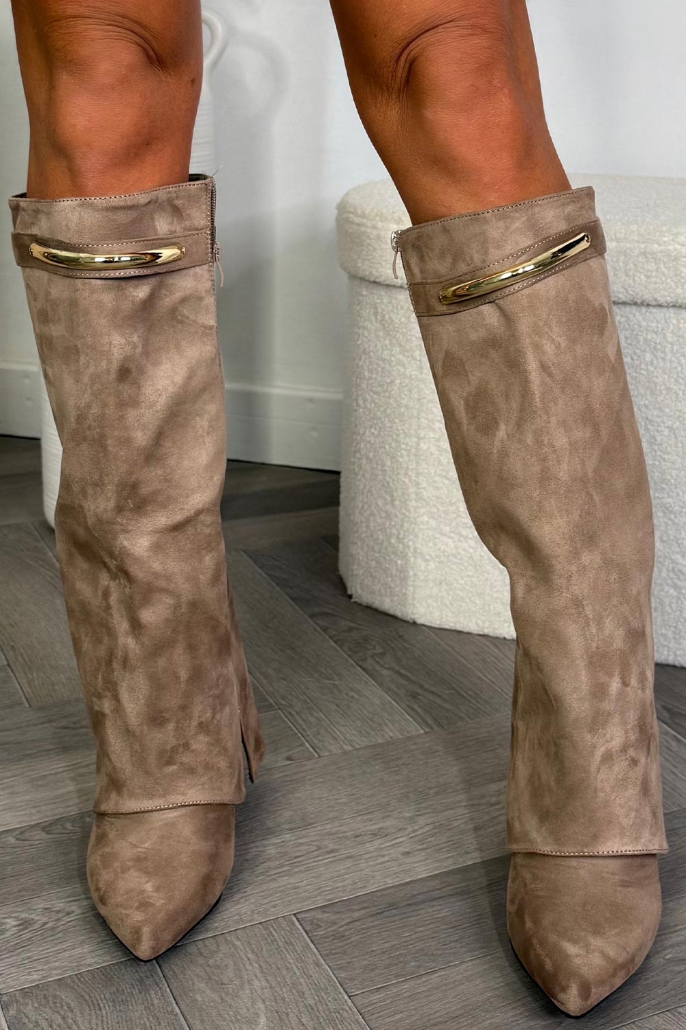womens knee high cowboy boots fold over style sale styledup