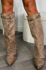 womens knee high cowboy boots fold over style sale styledup