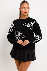 womens knitted jumper with diamante butterfly detail christmas market outfit