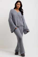 womens knitted cardigan and trousers co ord set