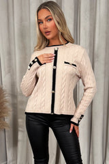 womens jumper with gold buttons christmas outfit styledup