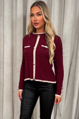 womens gold button long sleeve knitted jumper christmas outfit