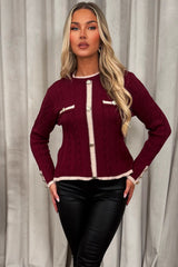 womens long sleeve knitted jumper with gold buttons christmas outfit uk