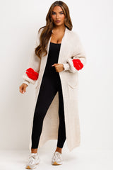 womens knitted cardigan longline styledup