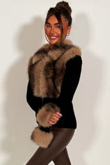 faux fur cardigan jumper christmas market outfit styledup