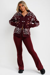 womens double zip knitted jumper cardigan sisters and seekers uk