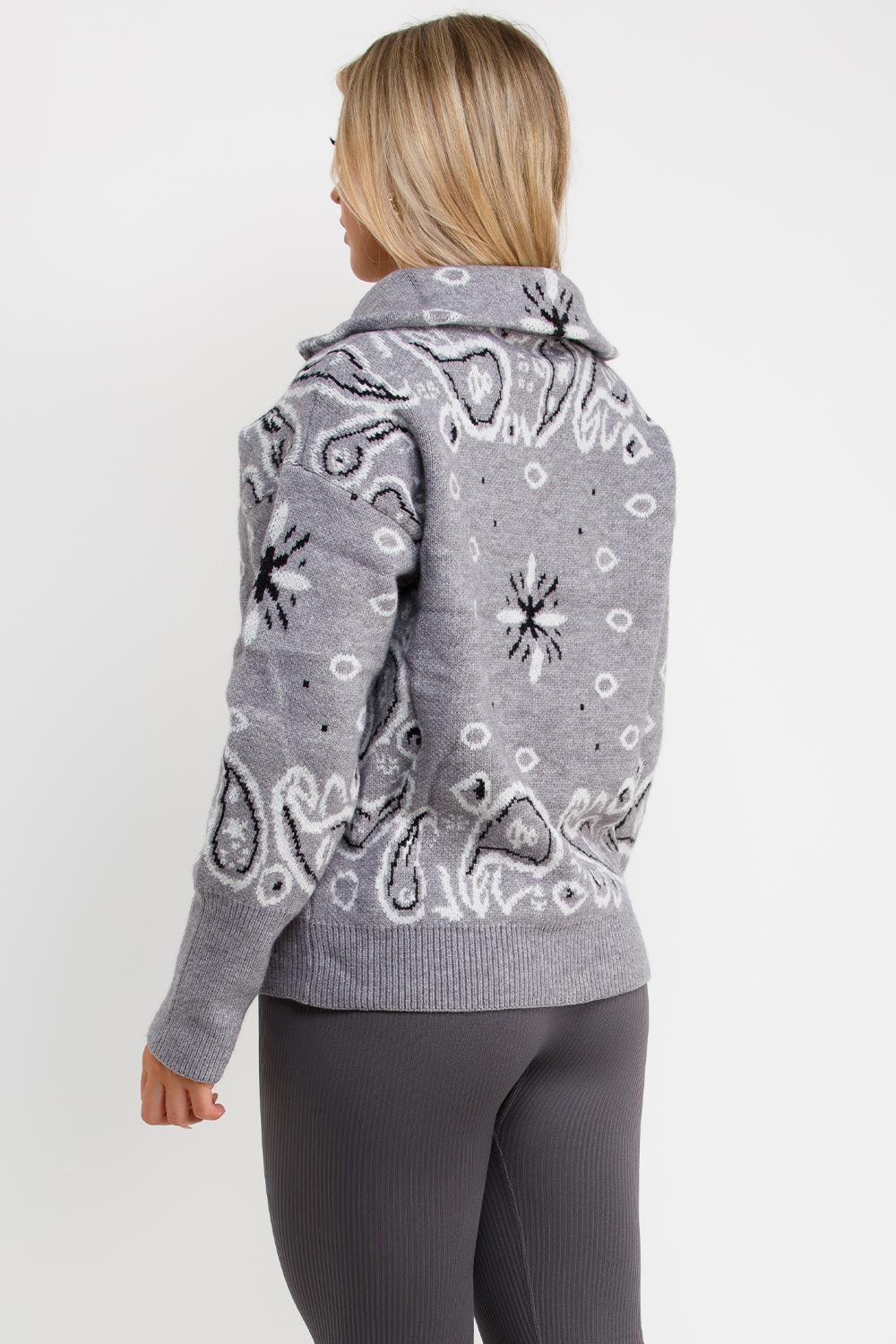 womens double zip knitted jumper cardigan sisters and seekers uk