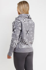womens double zip knitted jumper cardigan sisters and seekers uk