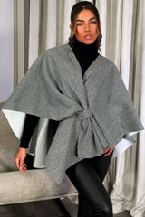 cape shawl for women poncho bow front