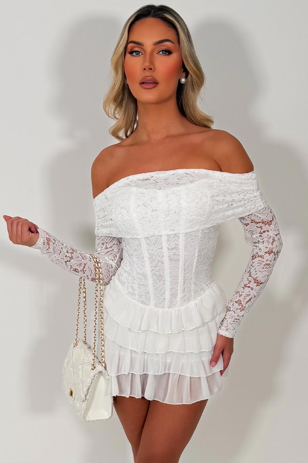 womens long sleeve lace playsuit outcast outfits occasion dress