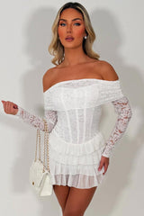 womens long sleeve lace playsuit outcast outfits occasion dress