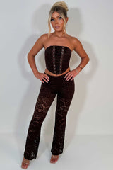 lace trousers and corset top two piece matching outfit styledup uk 