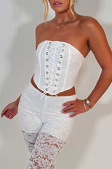 lace trousers and corset top two piece matching outfit styledup uk 