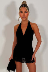 backless halter neck lace rave party summer holiday outfit styledup whitefox uk